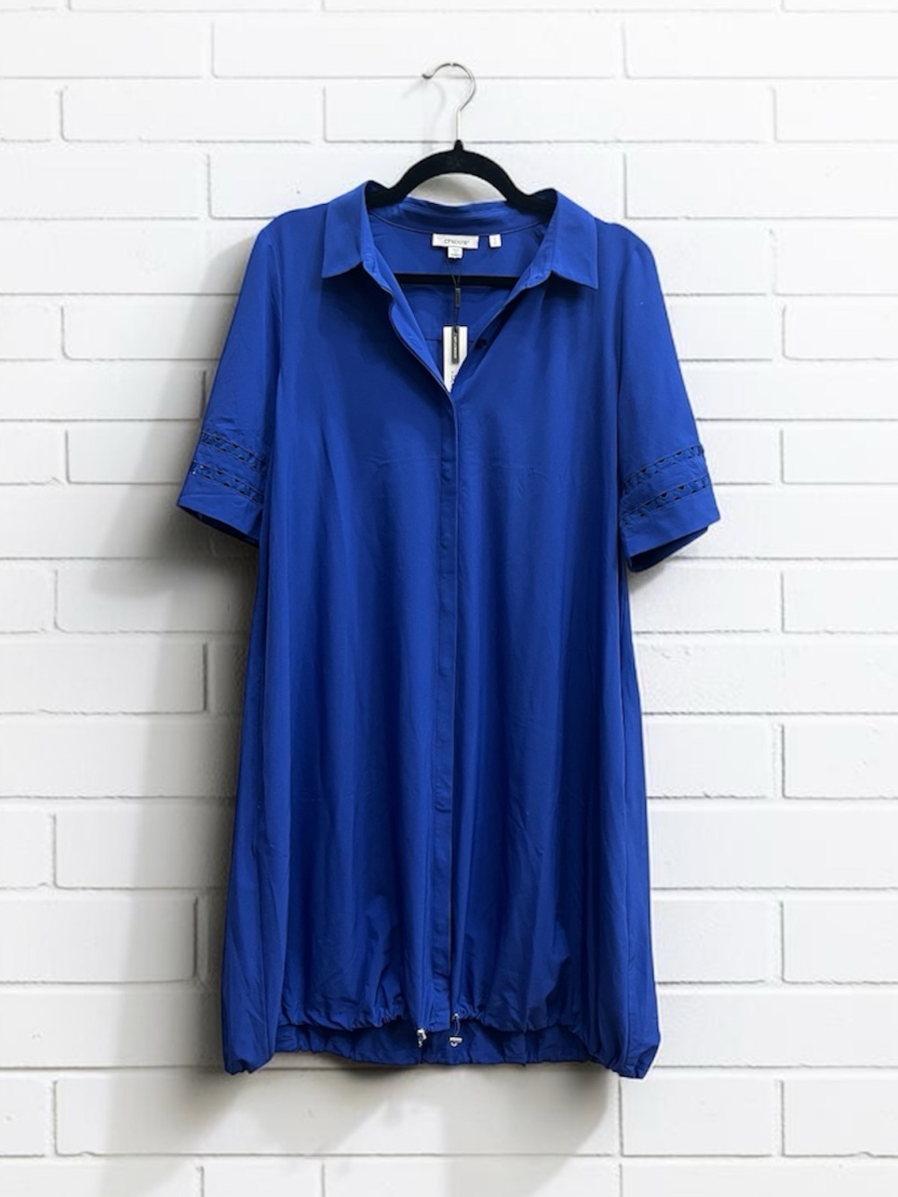 Chico’s Zenergy Size 1 NWT Blue Neema Bungee Hem Athleisure Travel Dress